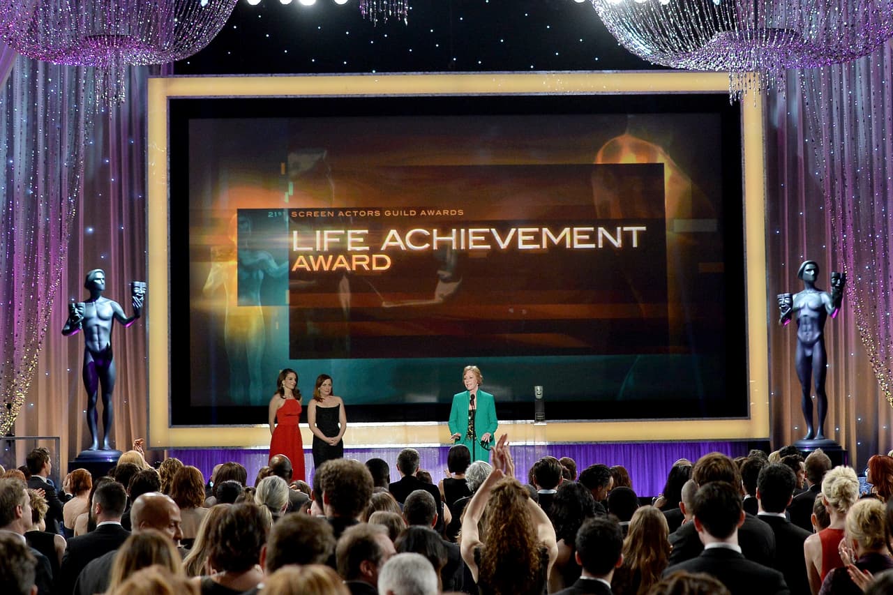 Carol Burnett durante su discurso.