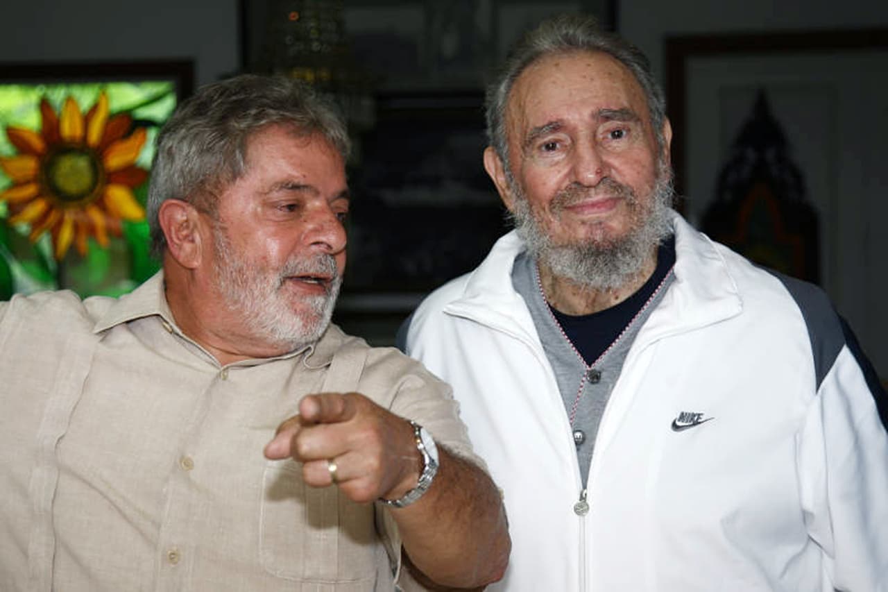 Durante una visita privada a Cuba de Luiz Inacio Lula da Silva (2010)