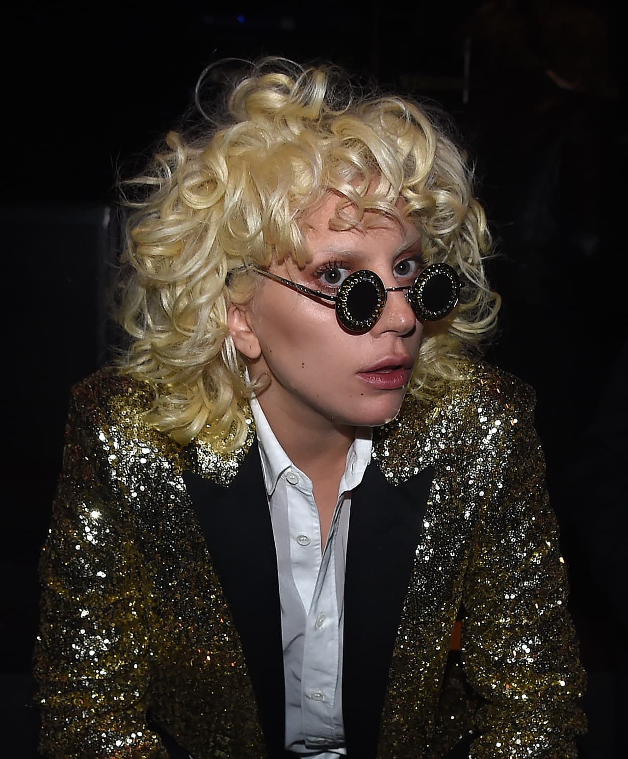 Gaga sin duda fue de los personajes más excéntricos de la noche.