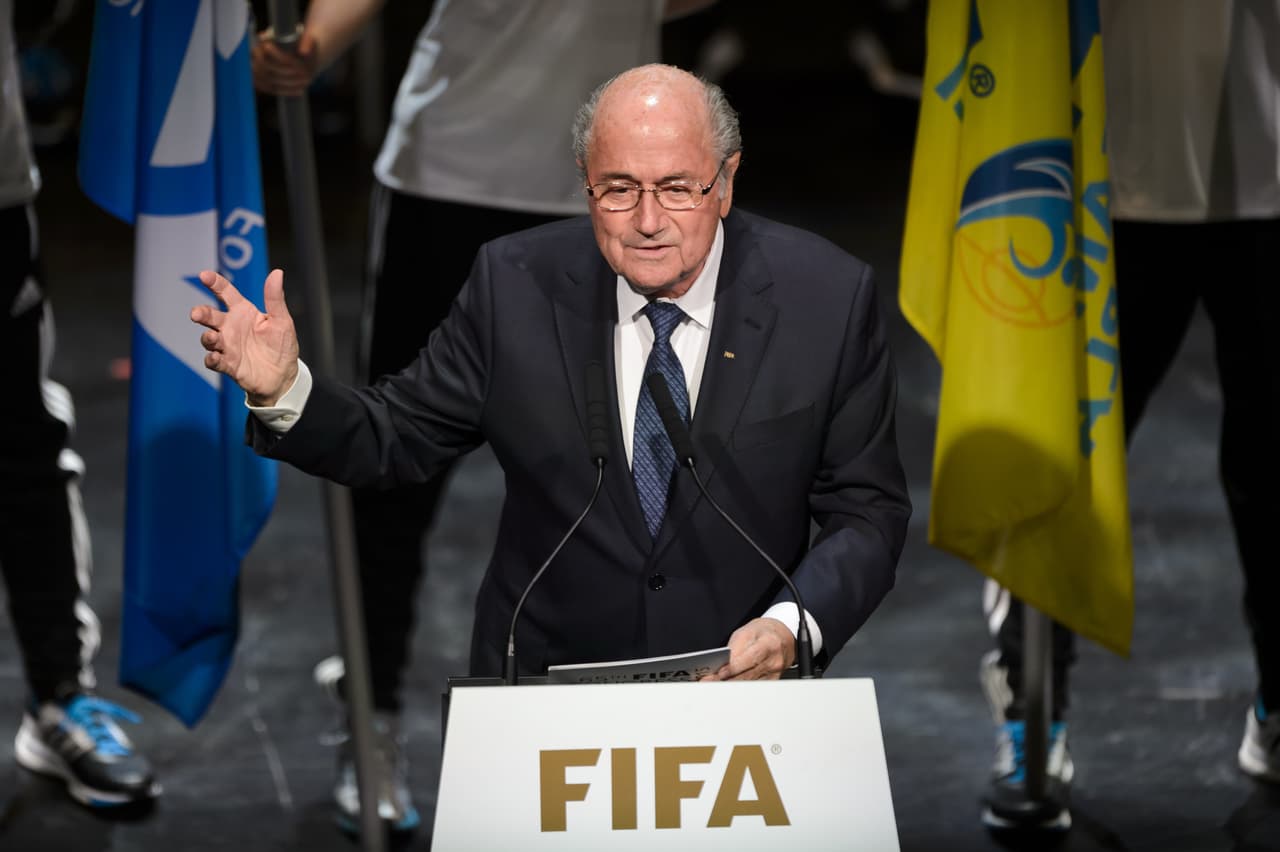 Joseph Blatter habló en el Congreso de la FIFA.