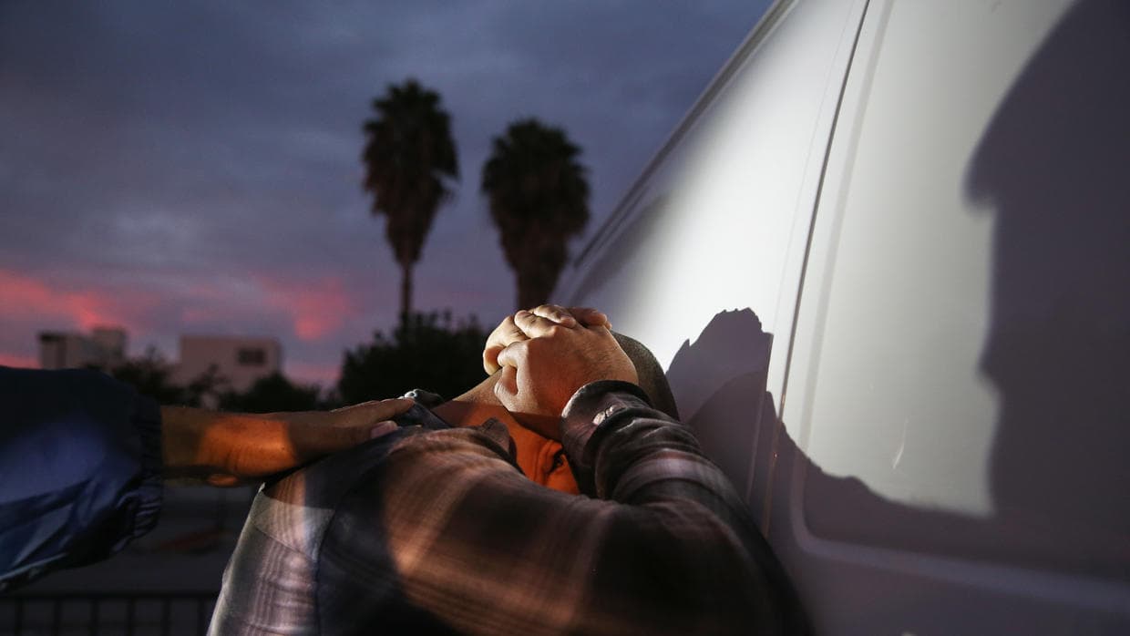 An ICE detention in Los Angeles