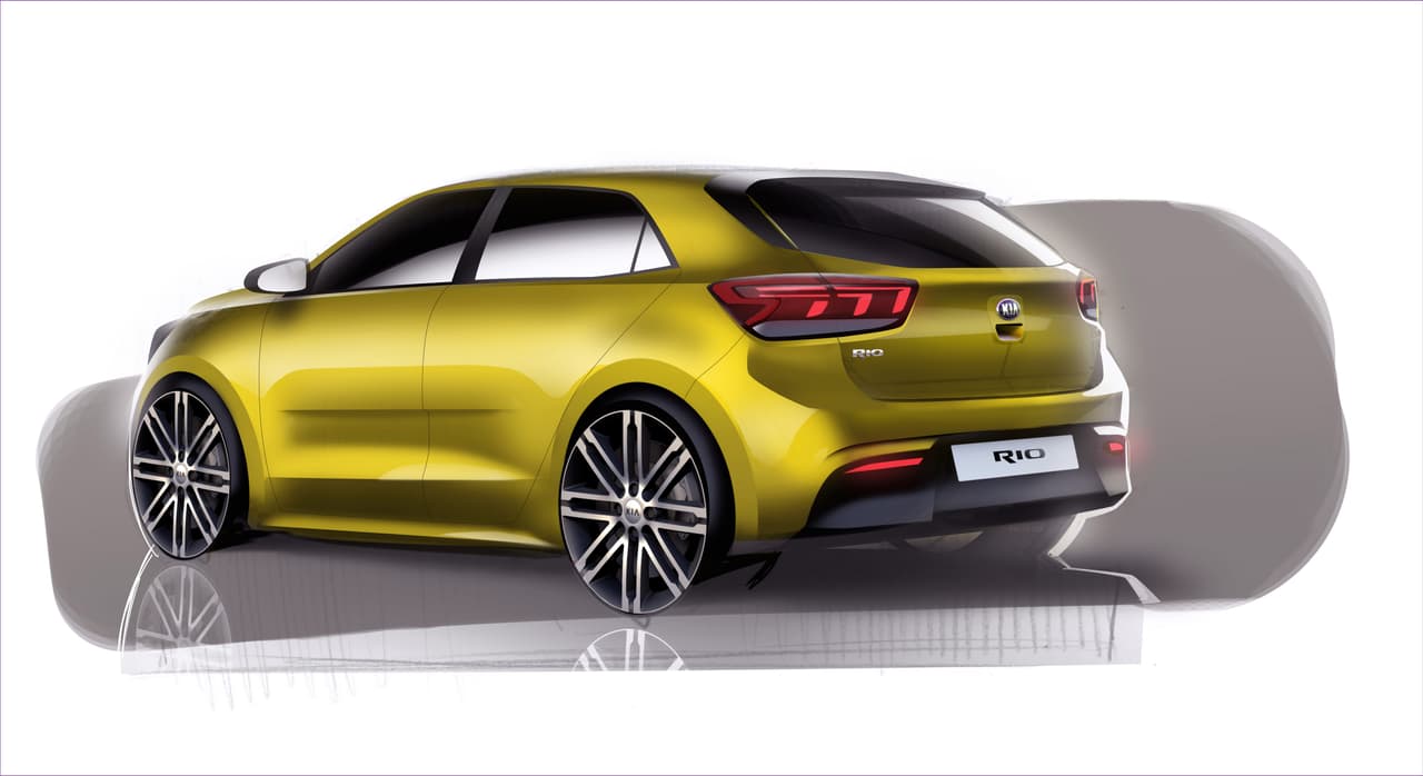 El nuevo Kia Rio contará con un paral trasero más vertical que incrementa el área de carga posterior.