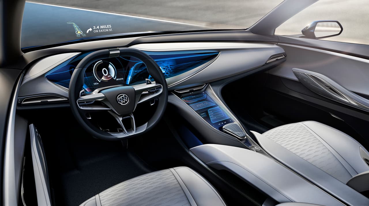 La futurista cabina del Buick Avista Concept no es tan realista como su aspecto exterior