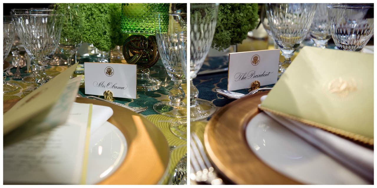 Los lugares personalizados para el presidente Barack Obama y la primera dama.