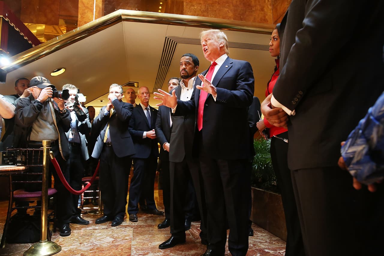 Trump durante una recepción a la Coalición Nacional de Diversidad en la Trump Tower de Nueva York.