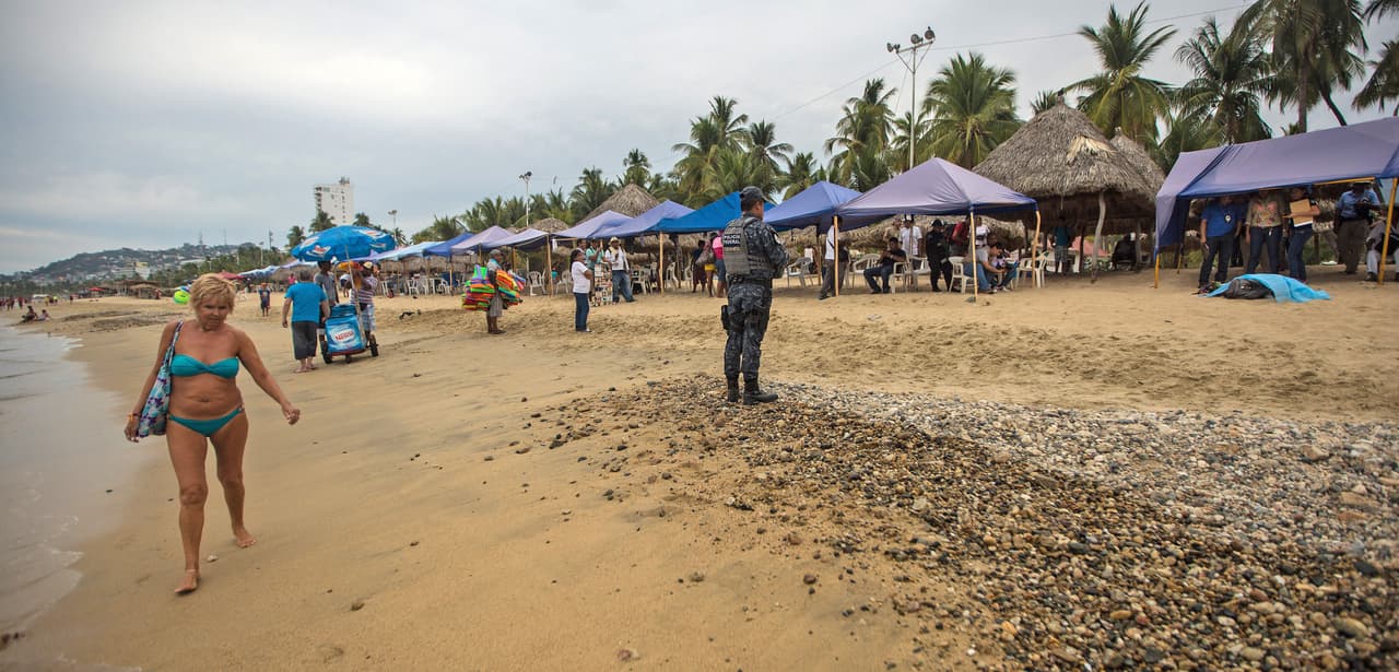 Violencia en las playas de Acapulco