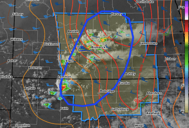 Fuertes tormentas mantienen en alerta a las Dakotas por vientos destructivos y caída de granizo