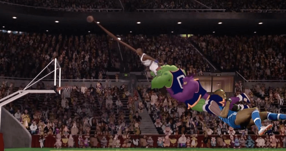 También tenemos imágenes de Didier Drogba interviniendo en Space Jam. Era todo lo que necesitaban para frenar a Michael Jordan.