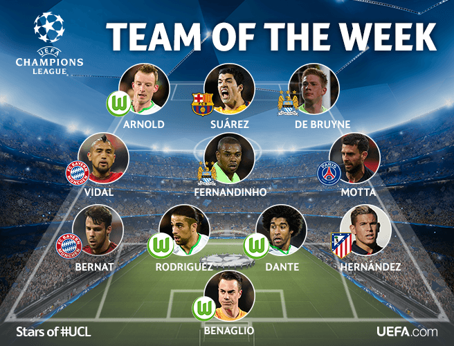 El equipo ideal de los 4tos. de Champions ida