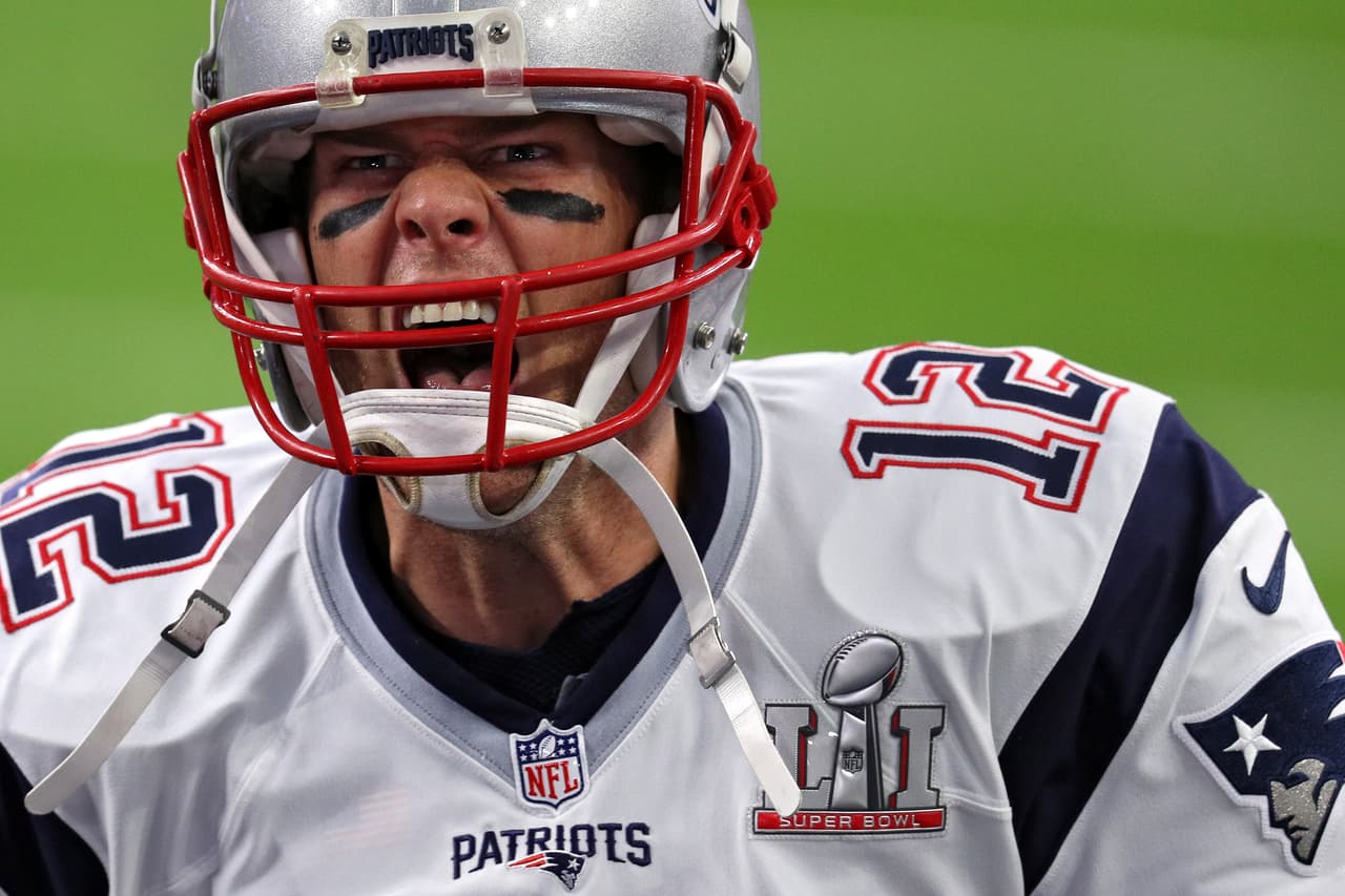HOUSTON, TX - FEBRUARY 05: Tom Brady #12 of the New England Patriots takes the field prior to Super Bowl 51 against the Atlanta Falcons at NRG Stadium on February 5, 2017 in Houston, Texas. (Photo by Patrick Smith/Getty Images)