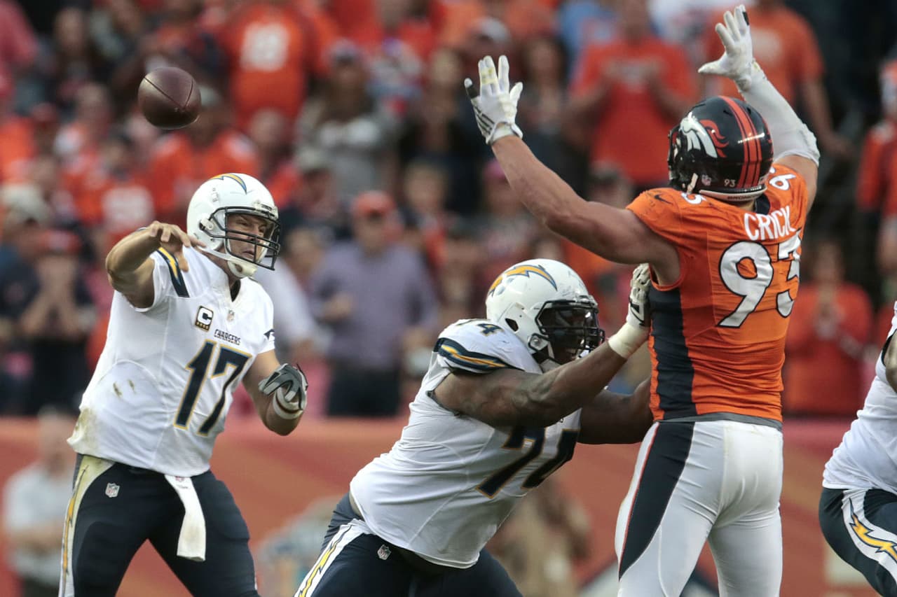 La defensa de Denver le hizo pasar un mal día a Philip Rivers.