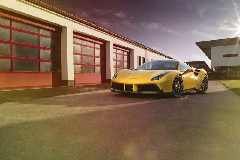 Con las mejoras aplicadas en el motor V8 de 3.9 litros el Ferrari 488 GTB de Novitec Rosso entrega una potencia de 772 HP, frente a los 670 HP del 488 GTB de producción.