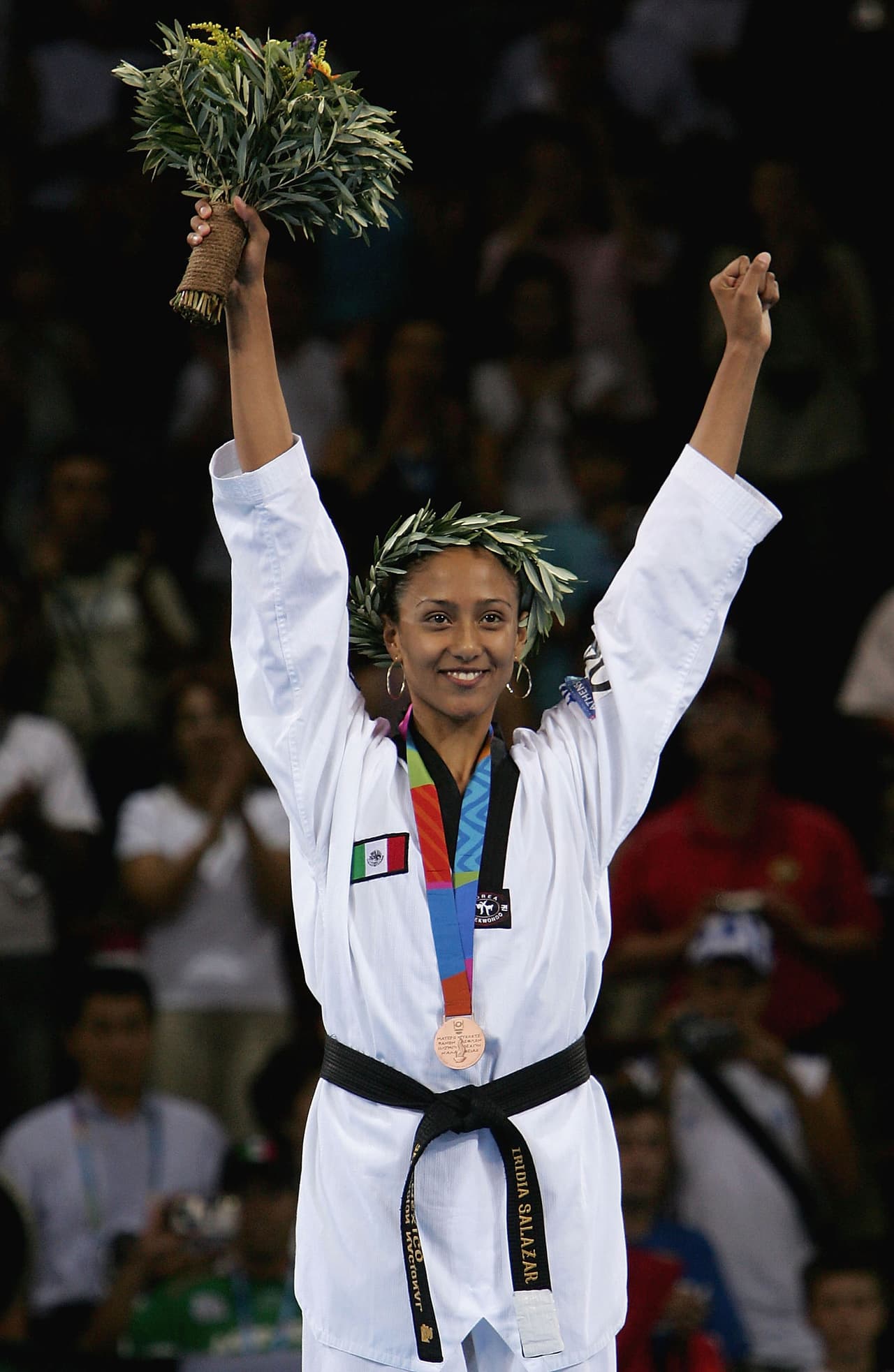 Iridia Salazar: se colgó la medalla de bronce en Atenas 2004 en la prueba de los 57 kilogramos del taekwondo.