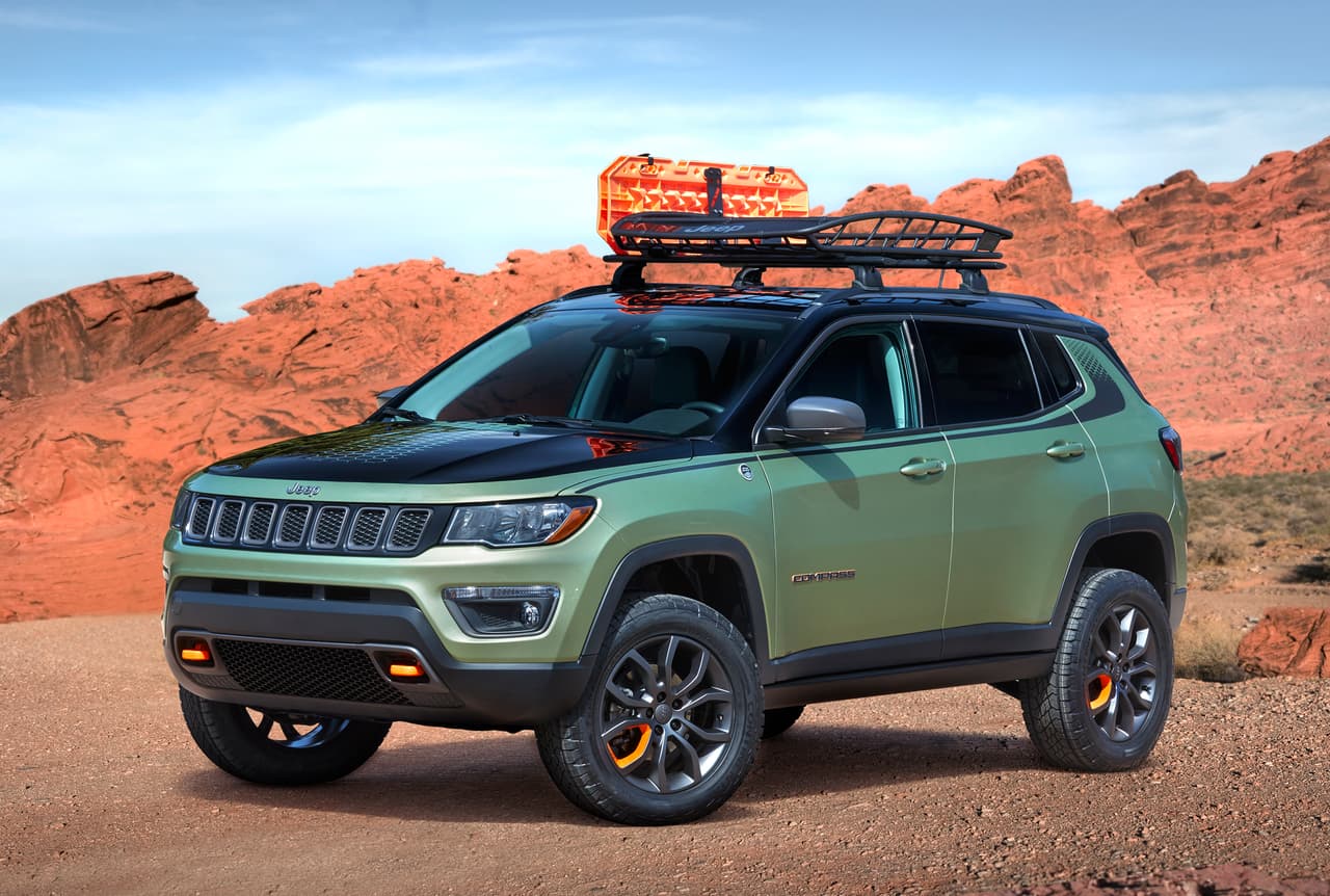 <b>Jeep Trailpass</b>: Basado en la totalmente nueva Jeep Compass, el Jeep Trailpass concept explora los límites a los que el Compass Trailhawk puede llegar.