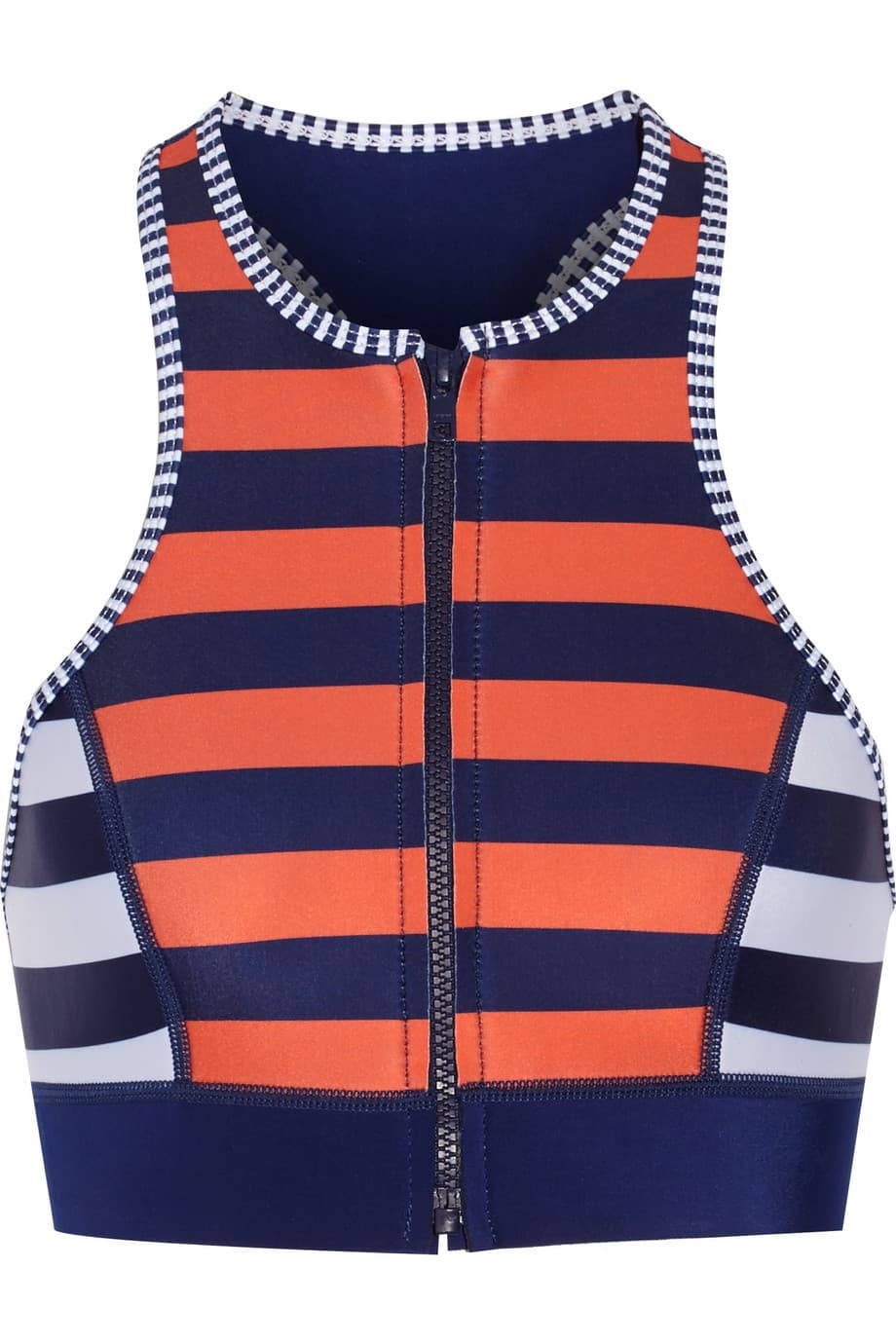 Pera: También es recomendable que la parte de arriba sea más llamativa por su forma o su estampado (Duskii, 100 dólares) que la de abajo para atraer más atención hacia el busto.