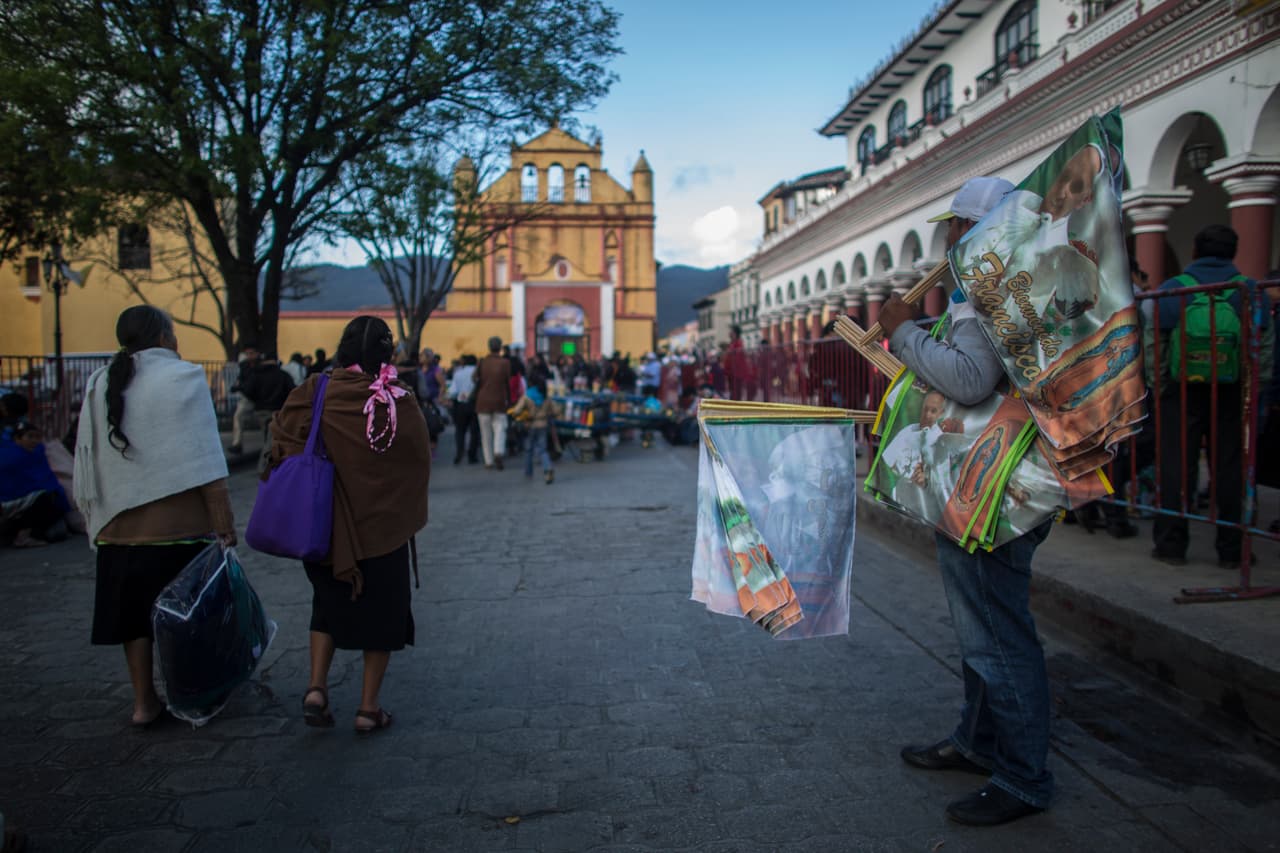 La plaza principal de San Cristóbal de las Casas, en Chiapas.