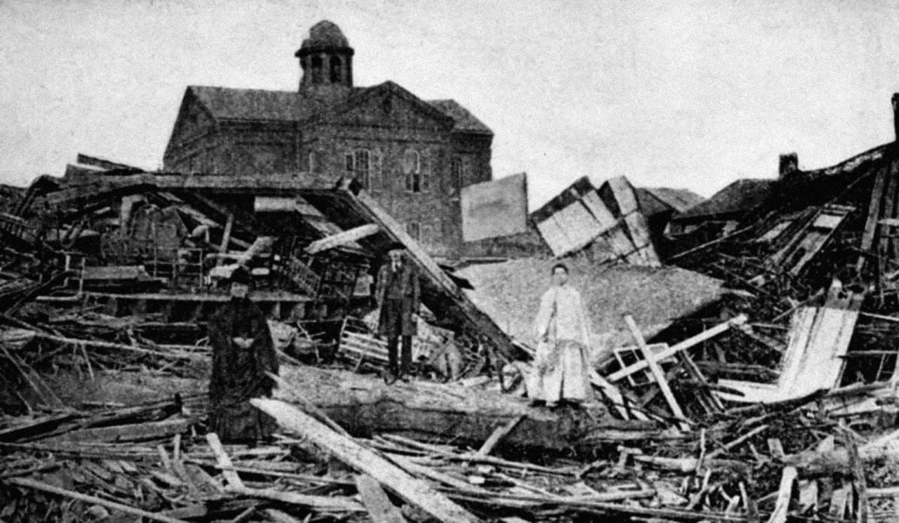 <b>1.- El Gran huracán de Galveston (1900)</b>.
<b>Fallecidos: 8,000 en Texas. </b>Con vientos de categoría 4 en la escala Saffir-SImpson se convirtió en el desastre natural más mortal que ha azotado a los Estados Unidos.