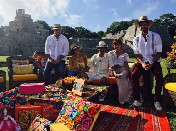 Una bella panorámica de la zona arqueológica maya de Edzná, en Campeche, México,