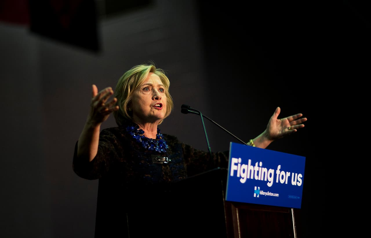 Hillary Clinton durante un evento en Atlanta