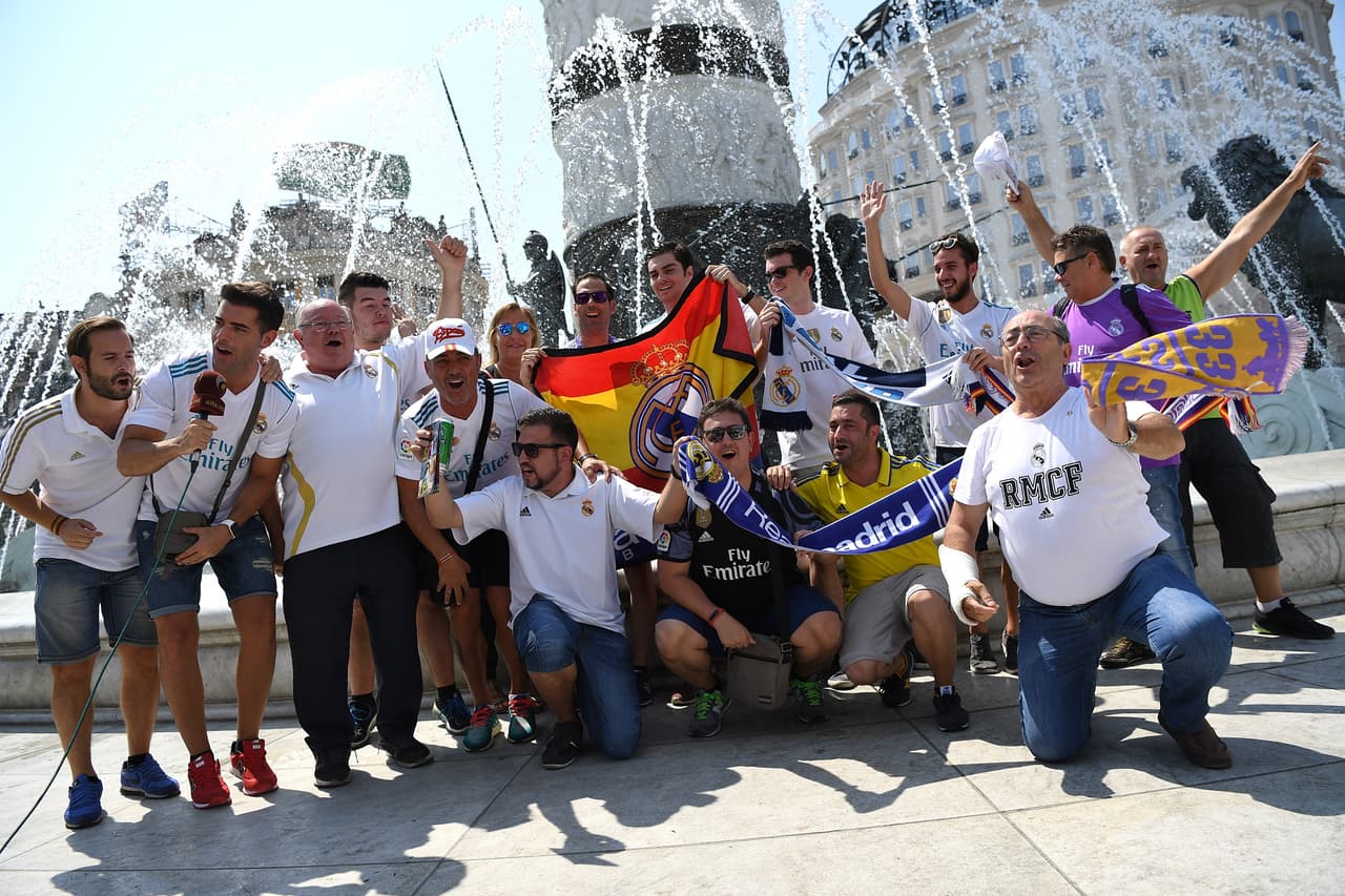Muchos fanáticos del Real Madrid viajaron desde territorio español.