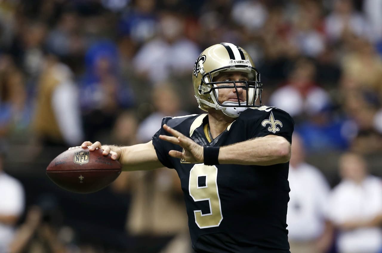 8. 2015 Drew Brees / New Orleans Saints. New Orleans 52 - 49 New York Giants