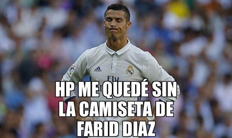 La 'tristeza' de Cristiano Ronaldo quedó reflejada en los memes por no poder compartir playeras (camisetas, dicen en Colombia) con los jugadores de Atlético Nacional.