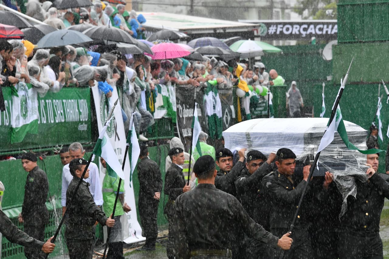 Llegan a Chapecó los cuerpos de los jugadores fallecidos