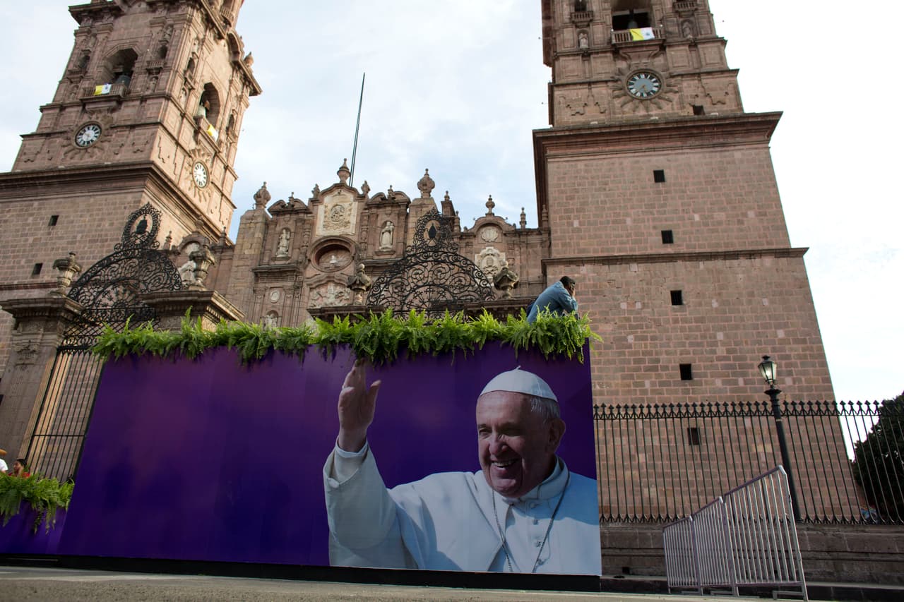 Así se vistió la Catedral de Morelia para recibir al papa Francisco.