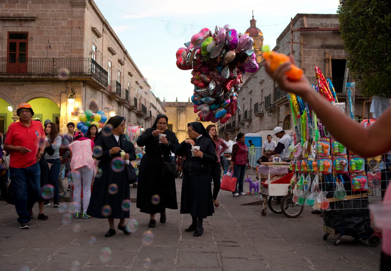 El ambiente en Morelia, Michoacán ante la expectativa de la visita de Francisco.