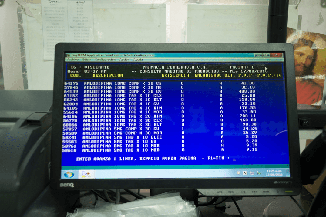 "Existencia cero", no importa cuanto cueste el remedio.