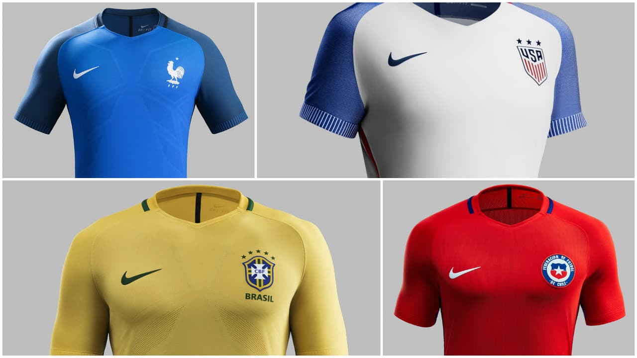 La Eurocopa y Copa América Centenario están a la vuelta de la esquina y varias selecciones están listas para lucir sus nuevos uniformes, mira las nuevas indumentarias.