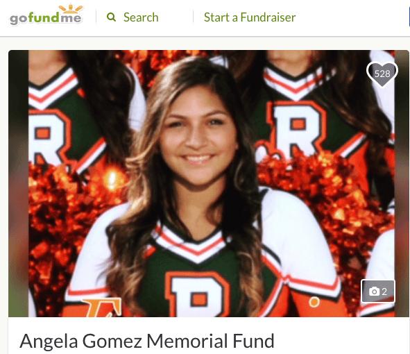 "La vida de Angie terminó cuando sucumbió a las heridas que sufrió en el tiroteo ocurrido en Las Vegas. Esta cuenta es para ayudar a su familia a enterrarla".