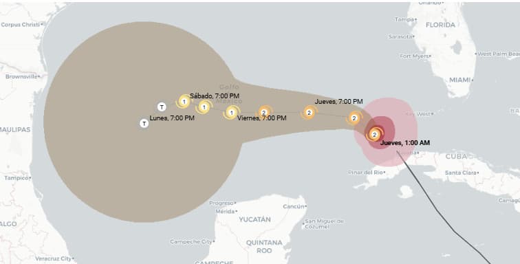 🔴 Rafael golpea Cuba como un huracán mayor y baja a categoría 2 mientras avanza por el golfo de México: sigue aquí la trayectoria en vivo