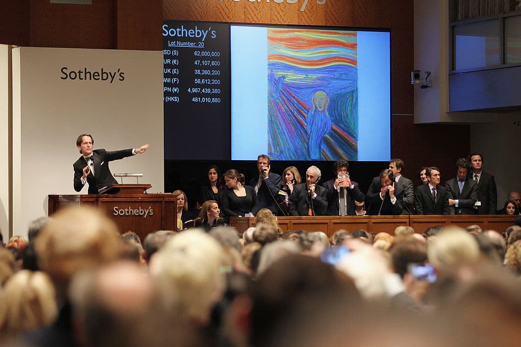 En 2012, la casa de subastas Sotheby's vendió, dentro de un lote de cuadros impresionistas, modernistas y contemporáneos una de las dos piezas en óleo, temple y pastel sobre cartón —existen dos más a lápiz— a un coleccionista privado 
<b>en más de $119 millones</b>.