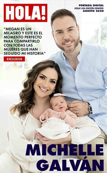 Fueron las 
<b><a href="https://www.univision.com/famosos/michelle-galvan-posa-por-primera-vez-con-megan-y-describe-su-llegada-con-36-horas-de-parto-y-cesarea-incluida-fotos" target="_blank">primeras fotos oficiales de Megan</a></b>. Según confesó la presentadora, al ver a su hija se sintió "como un horno" durante 9 meses, pues físicamente se parece al papá. "Hasta se duermen igual", anotó. 
<br>