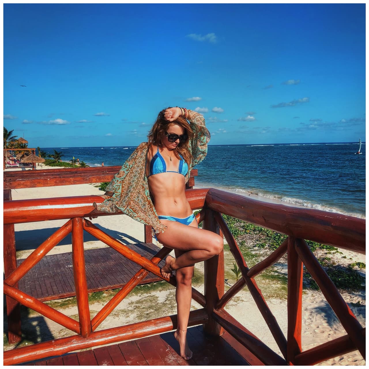 Después de trabajar intensamente, Irina quiso tomarse un respiro en playas mexicanas.