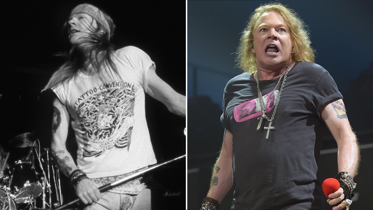 El vocalista de Guns N Roses, Axl Rose, era uno de los vocalistas más sexys de los 80s y los 90s. No sólo por su forma de vestir sino es que su rostro era casi que perfecto. Hoy por hoy y con 55 años de edad, este es el resultado de una que otra cirugía. Igual, es Axl Rose y se le pasa lo que sea. Hasta las libritas demás.