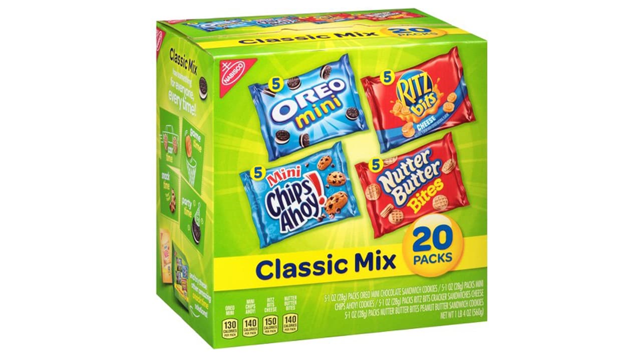 MIXED COOKIE CRACKER VARIETY - Pack de 20 bolsas
<br>Código de producto (UPC) 0 44000 04100 7
<br>Vencimiento: entre 1 de febrero y 4 de febrero de 2019