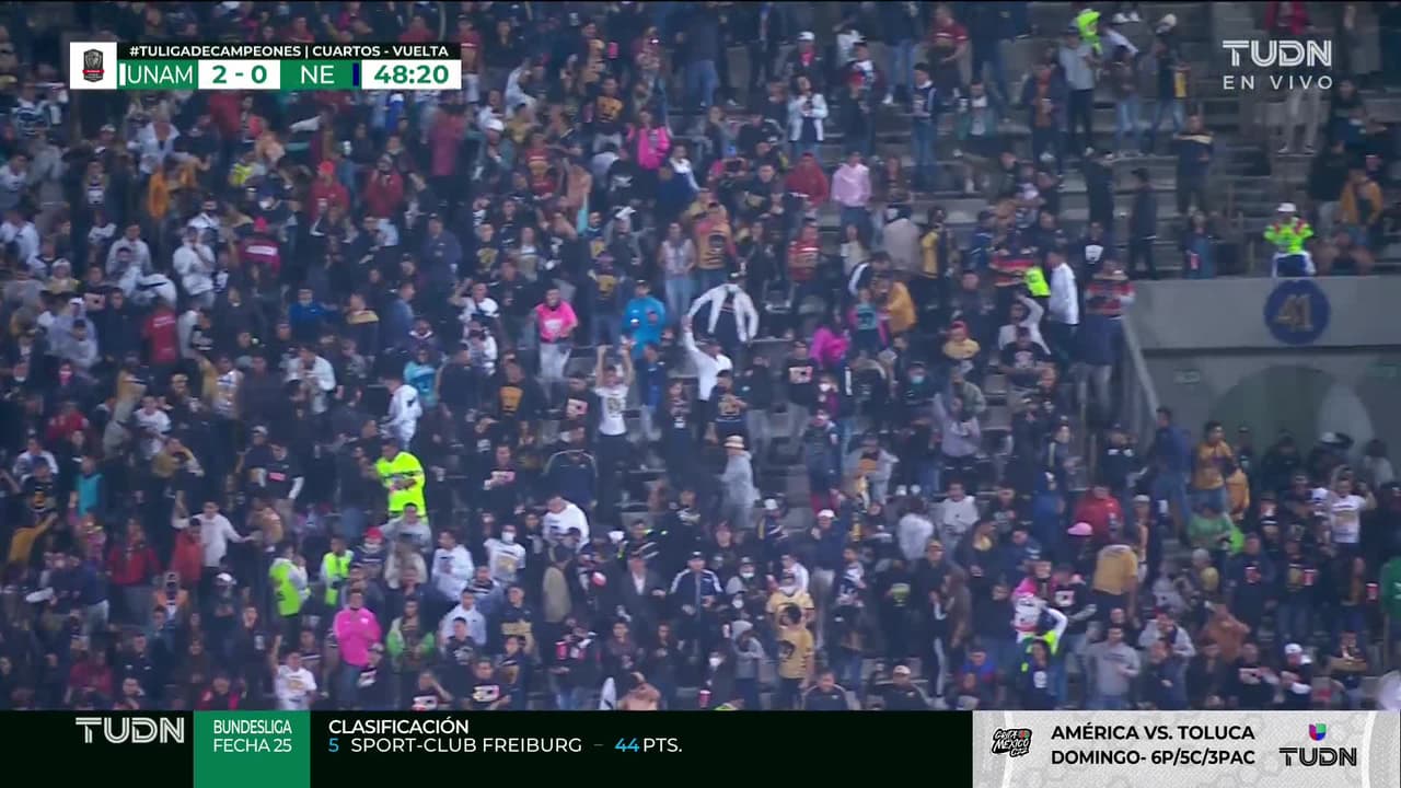 ¡GOL!  anota para Pumas UNAM. Juan Ignacio Dinenno
