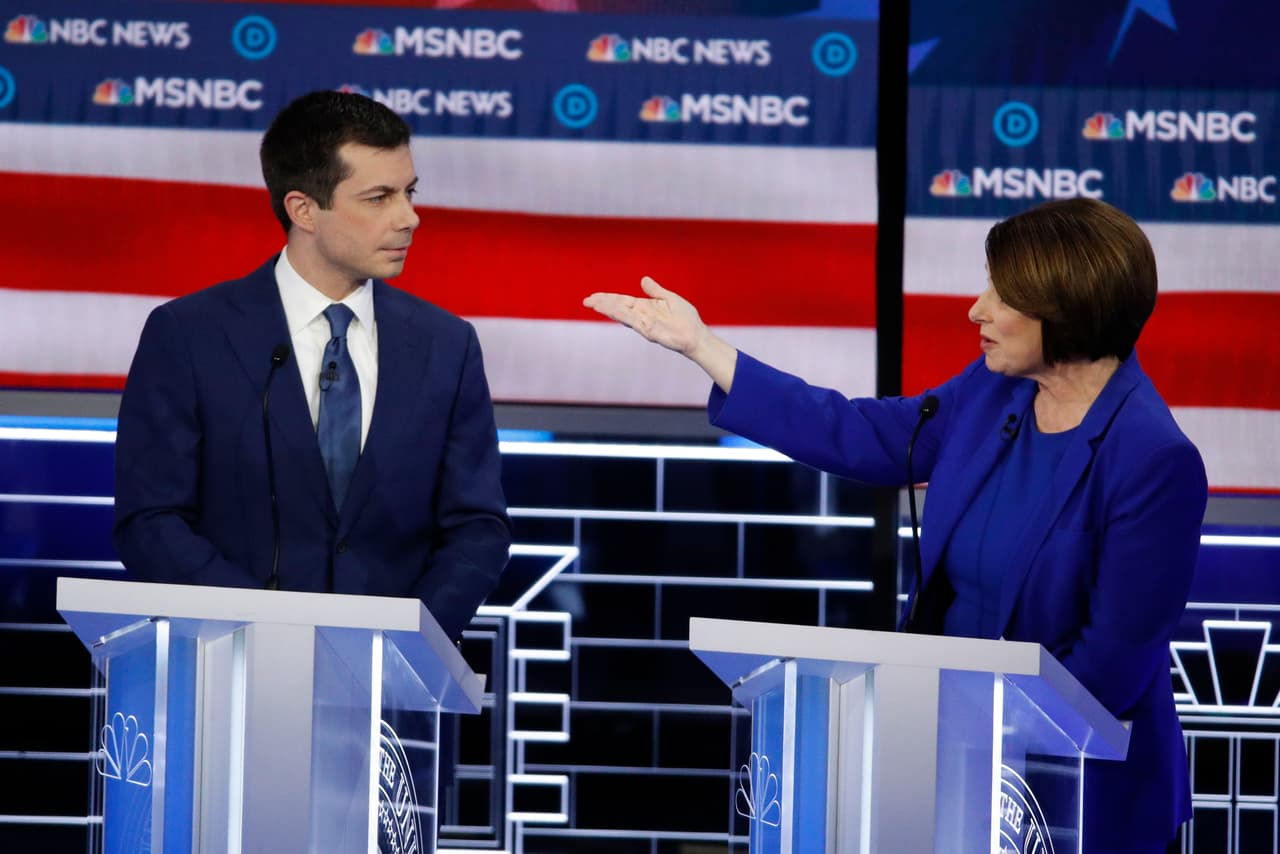 La senadora Amy Klobuchar y el exalcalde de South Bend Pete Buttigieg protagonizaron dos choques intensos durante el debate.