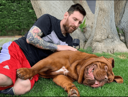 Messi y su perro Hulk.