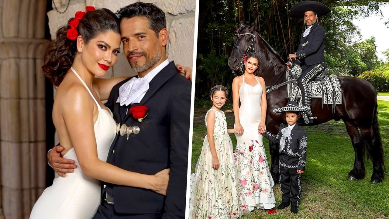 Ana Patricia celebró 10 años de matrimonio luciendo el mismo vestido de novia y junto a sus hijos