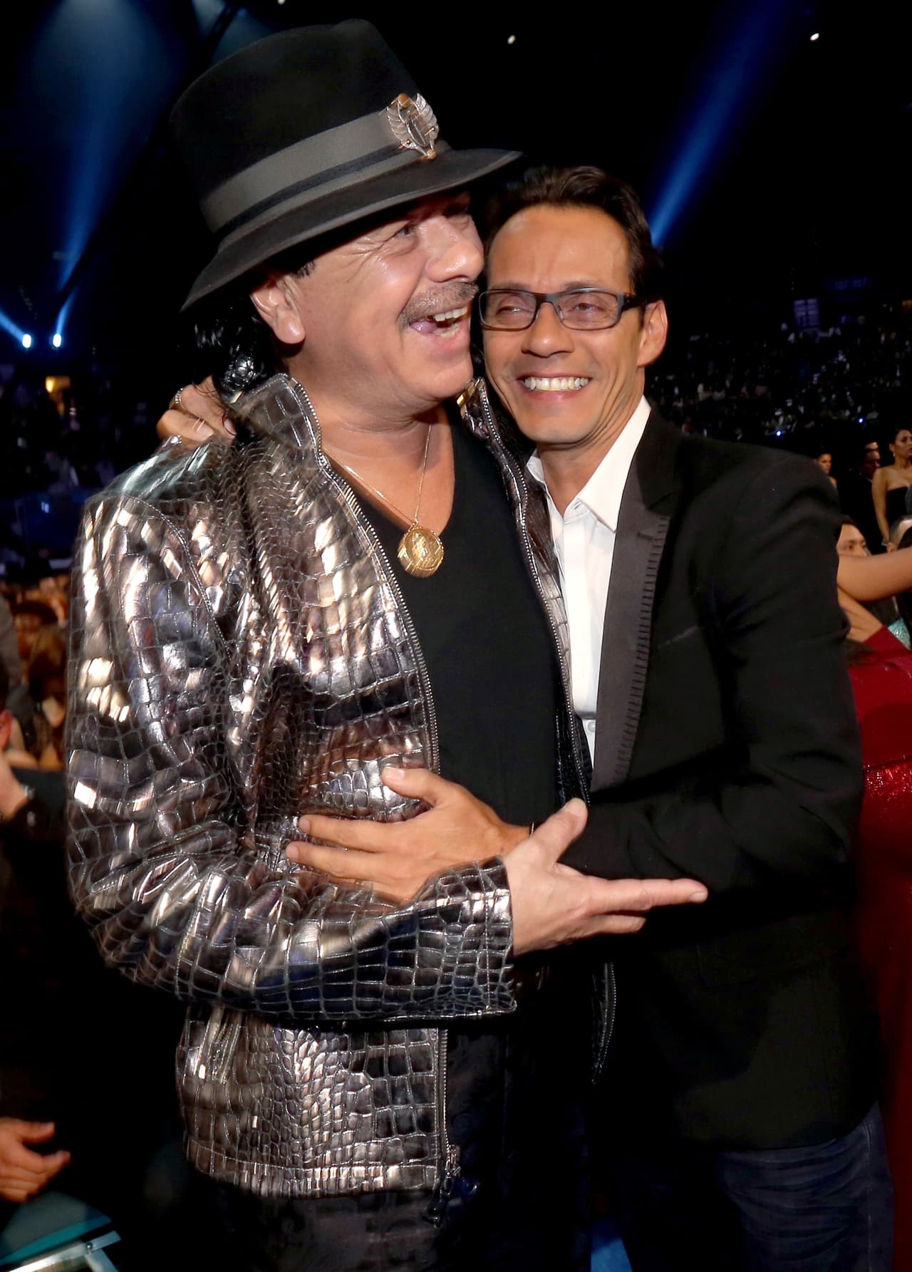 Y con su gran amigo, Marc Anthony.