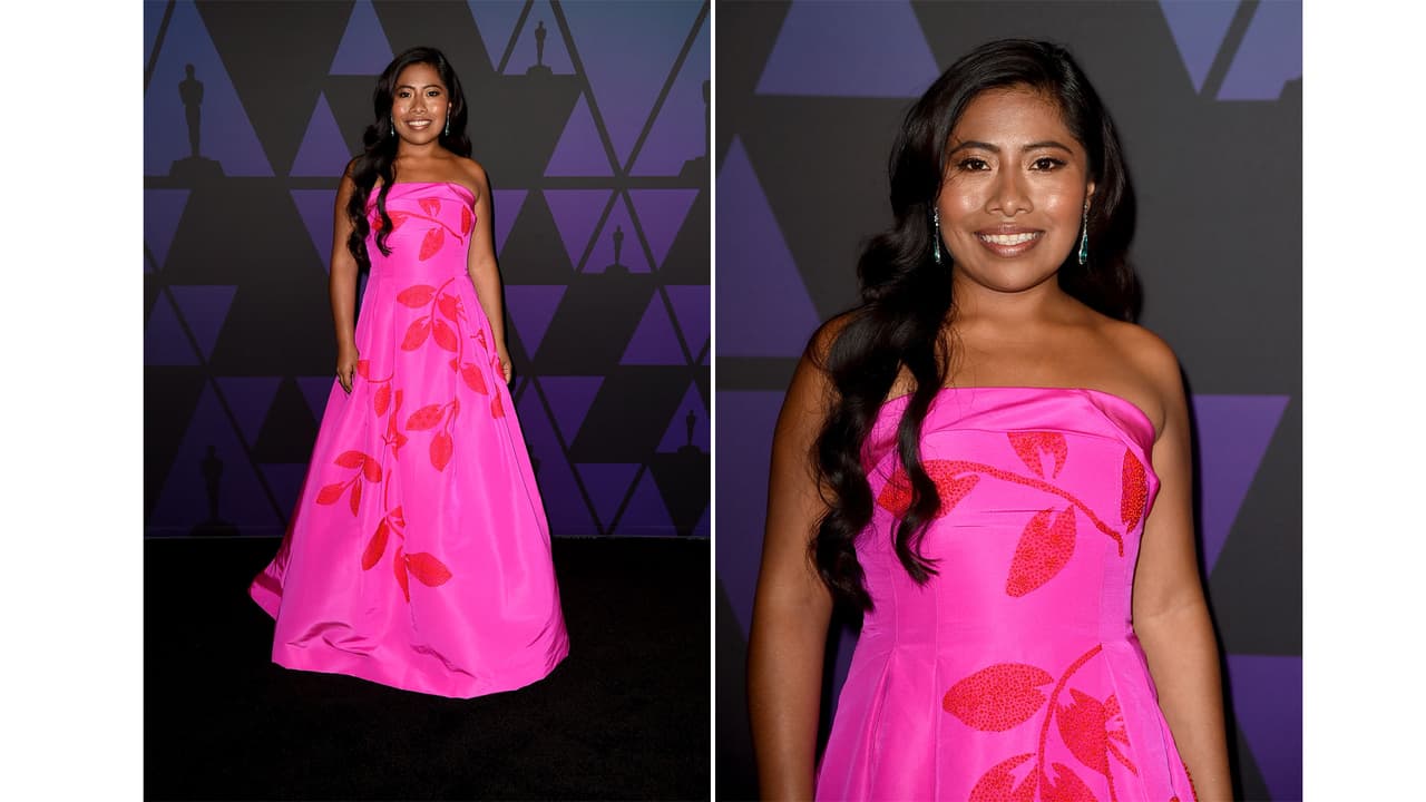 La primera versión de la muñeca de Yalitza Aparicio fue ataviada con un vestido similar al que lució la actriz en la décima edición de The Governor's Awards, el 18 de noviembre de 2018, y que diseñó la firma 
<b><a href="https://www.sachinandbabi.com/" target="_blank">Sachin & Babi</a></b>.