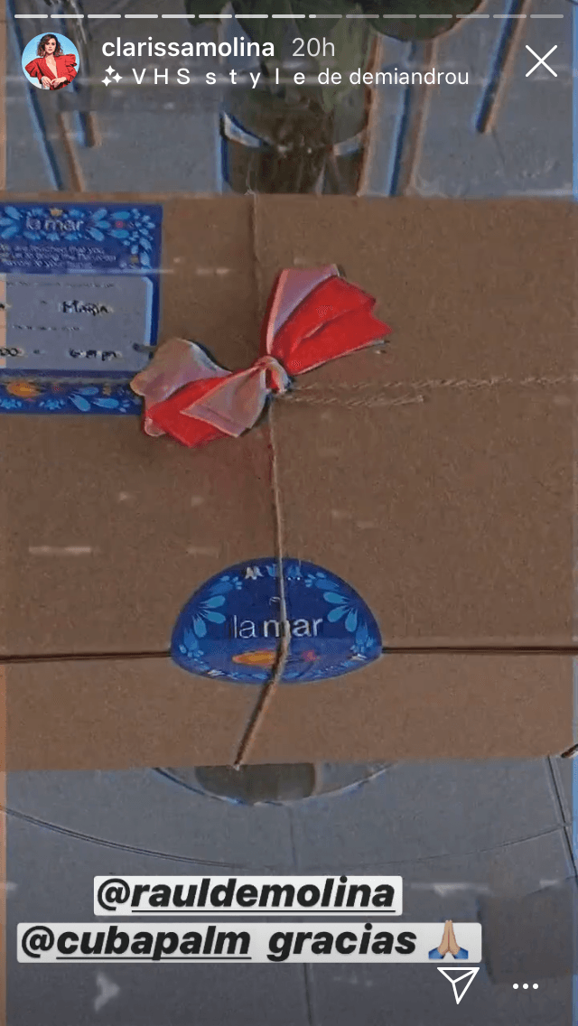 "Mi Rauly, 
<b>gracias por enviarme cena hoy</b>. Gracias, gracias", dijo la presentadora en un clip que publicó en sus historias la noche del sábado 18 de julio.
<br>