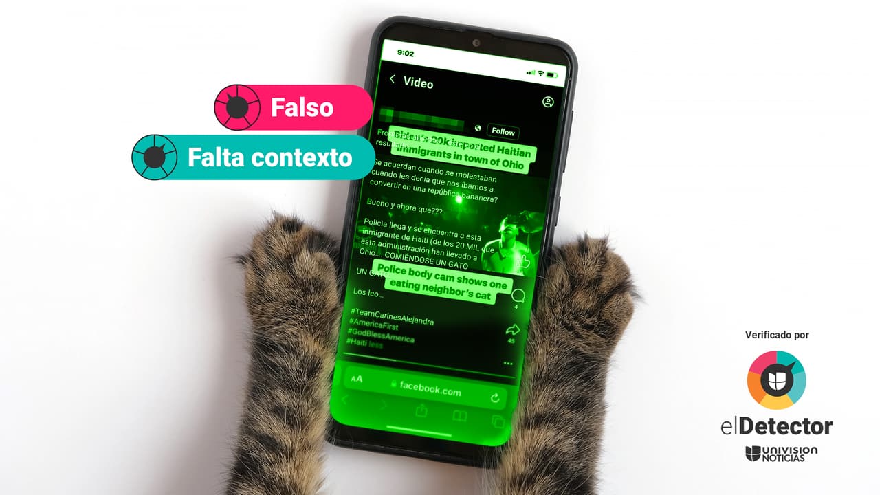 Ese video NO muestra la detención de una inmigrante haitiana por comer mascotas en Ohio 