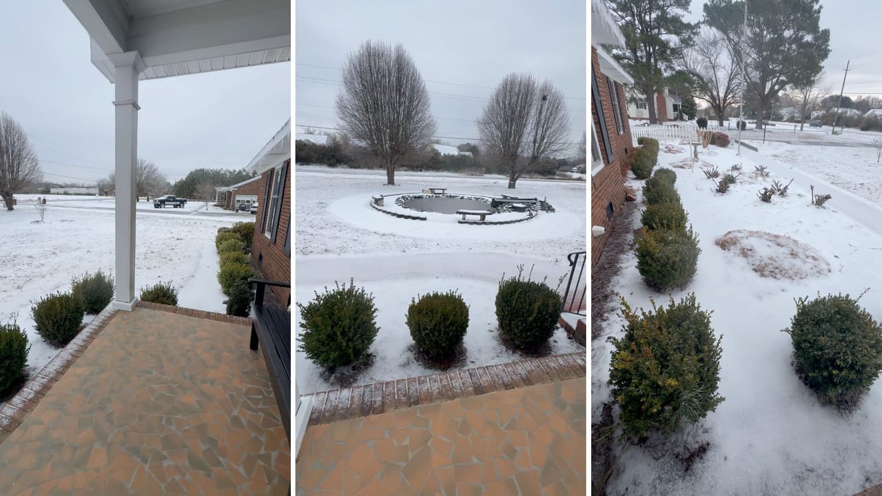 Paraíso de nieve para unos y "desastre" para otros: Tormenta invernal impacta en Carolina del Norte