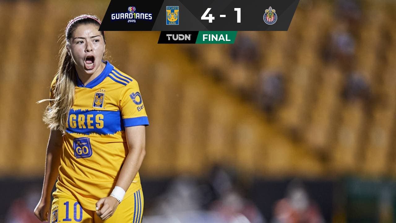 Tigres 4-1 Chivas, Liga MX Femenil. Gol, videos y resumen