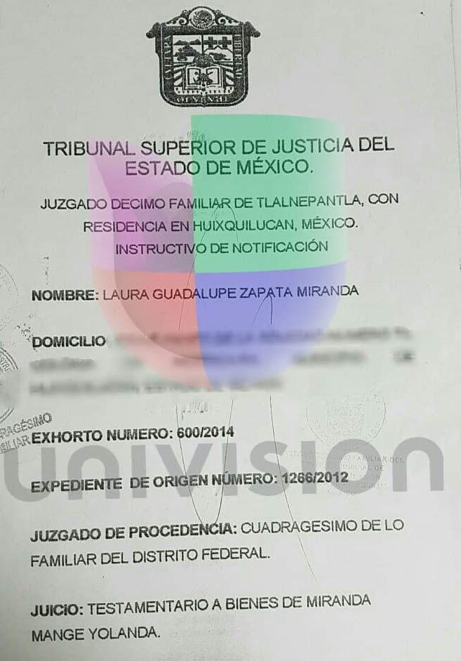 La demanda de sucesión testamentaria inciada por Laura Zapata