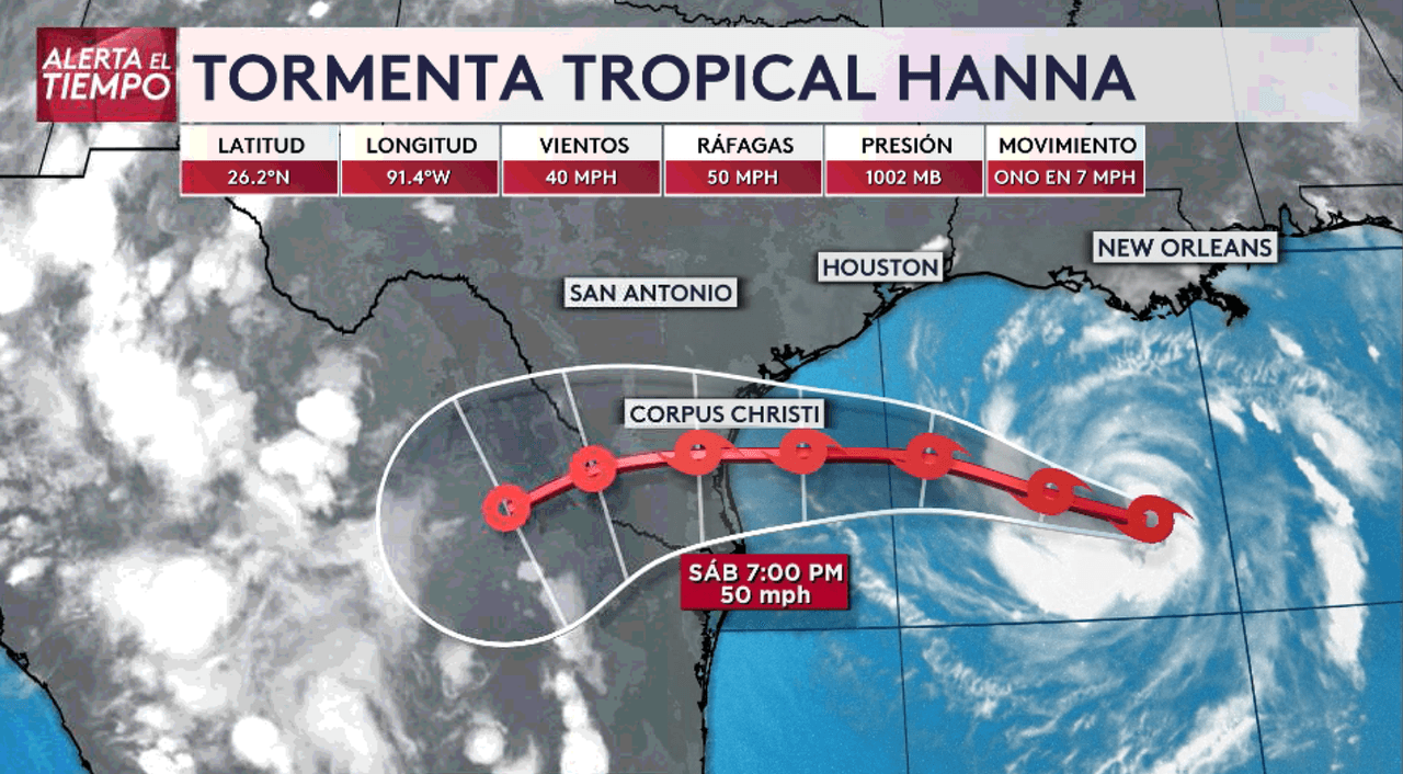 Se forma la tormenta tropical 'Hanna' que impactaría Texas en las próximas horas